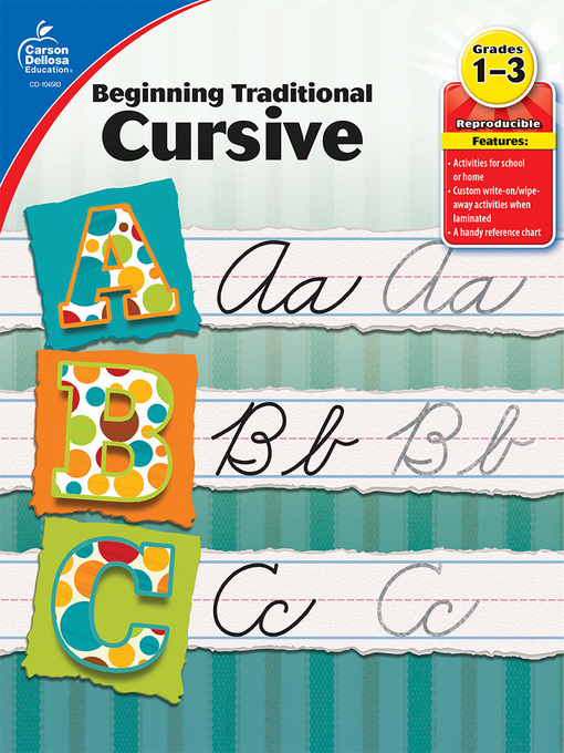 Title details for Beginning Traditional Cursive, Grades 1 - 3 by Carson Dellosa Education - Wait list